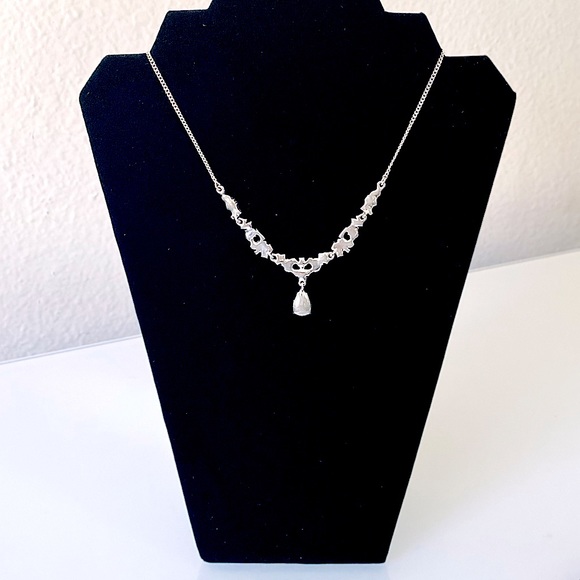 Givenchy Silver-tone Crystal Cluster Necklace - Picture 7 of 14